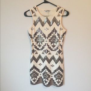 White Sequin Express Mini Dress - Women’s XS